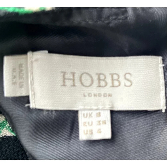 Hobbs London Black & Green Geo Sheath Dress 4 - Picture 4 of 4